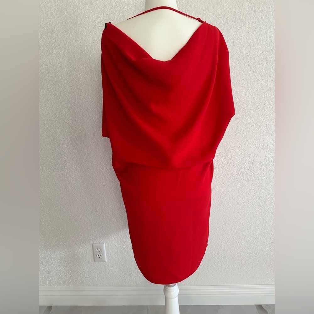 GUESS Red Drape Back Dolman Sleeve Dress – Size Small